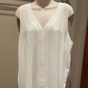 Maurice’s White Demi Sheer Blouse Tank
